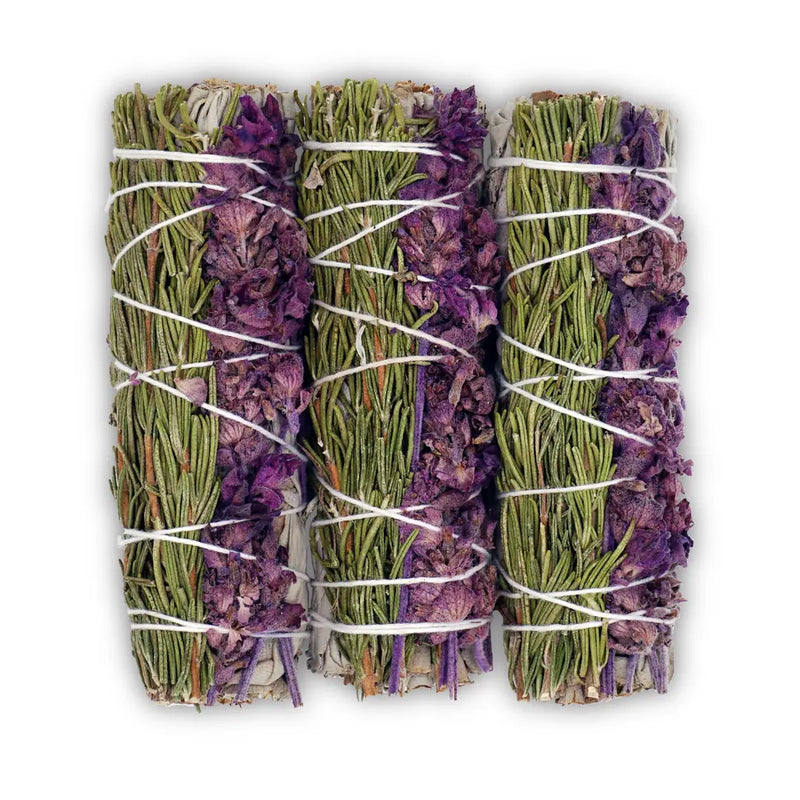 White Sage, Lavender, and Rosemary Smoke Wands