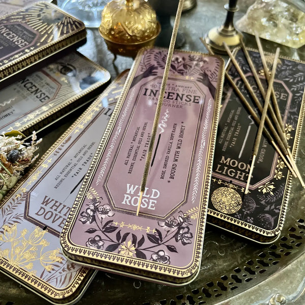Wild Rose Essential Oil + Honey Incense Sticks